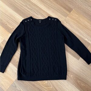 Black Cable Knit Sweater